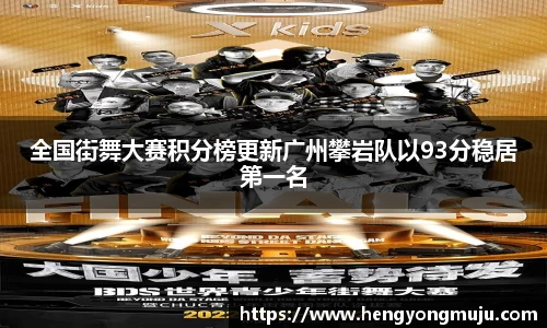 全国街舞大赛积分榜更新广州攀岩队以93分稳居第一名